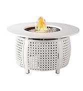 white fire table