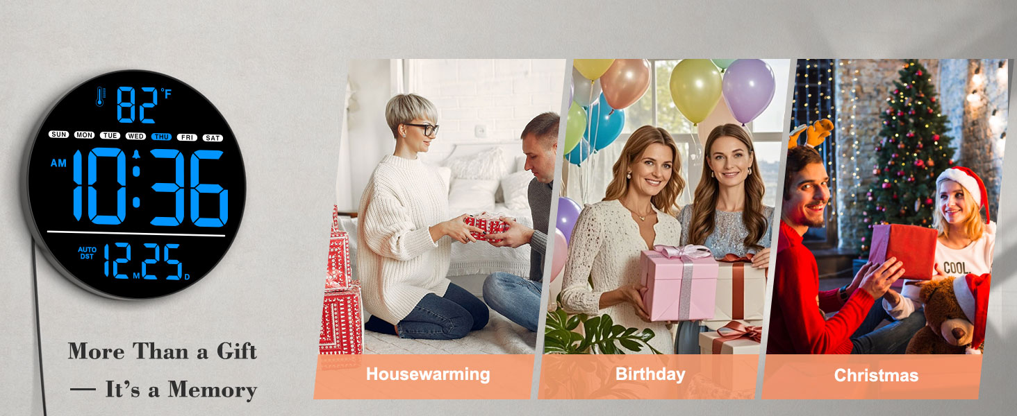 large digital wall clock