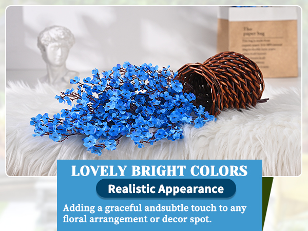 Blue Fake Flowers