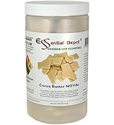 Essential Depot Cocoa Butter CHIPS - Unrefined - Organic - Natural Cocoa Scent - 1 lb - Used in C...