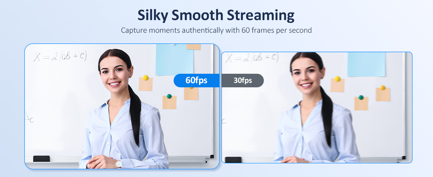 A girl has silky smooth streaming with this webcam.