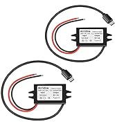 2-Pack DC 12V/24V to 5V USB C Buck Converter 3A 15W Type-C Output Charging Module Waterproof Buck...