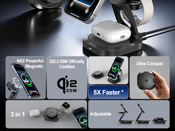 3 in 1 magnetic wireless charger
