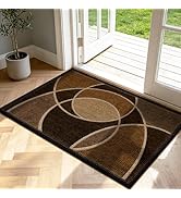 AOHMPT Dirt Trapper Door Mat 23.5"x35.5", Non-Slip Entryway Rug, Washable Stain Resistant Low-Pro...