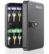 Uniclife 20 Position Key Cabinet with Combination Lock Resettable Black Digital Security Storage ...