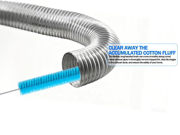 Dryer Vent Cleaner Kit, Vacuum Hose &amp;amp; Brush for Vacuum Hose