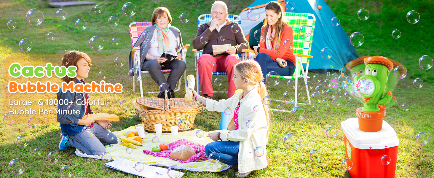 Cactus Bubble Machine for Kids
