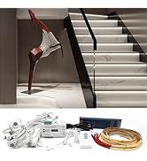 MALIIGAZA Intelligent Motion Sensor LED Stair Light Kit with Main Wire&amp; Daylight Sensor, Step by ...