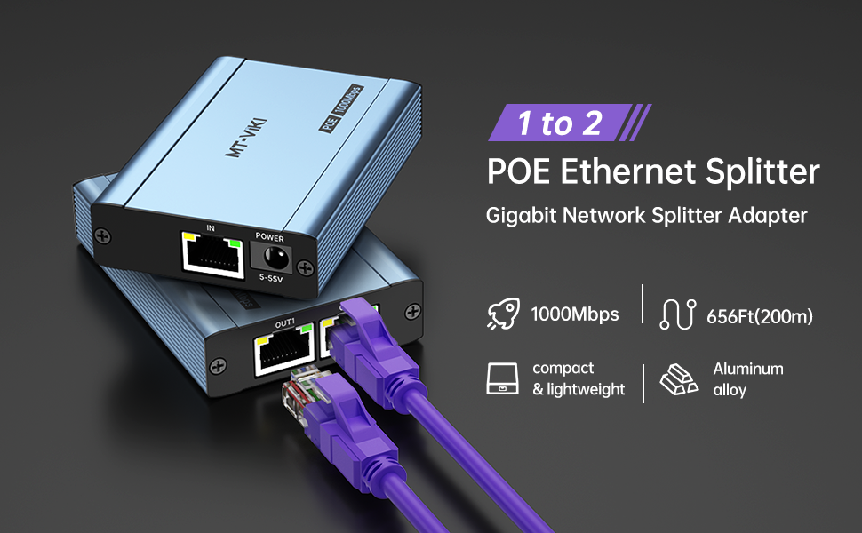 POE ETHERNET SPLITTER