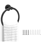 Cilee Matte Black Towel Ring for Bathroom,Bath Towel Ring, Bathroom Hardware Accessories,Hand Tow...