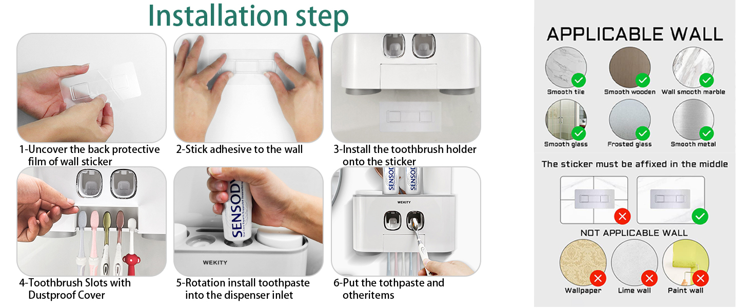 Toothbrush Holder Wall Mounted