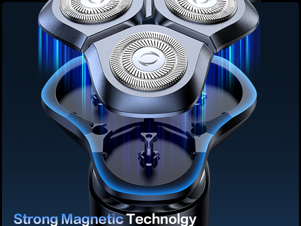 Electric Razor for Men, Men's Electric Shaver, 3-Blade Rotary Shaving System, Touch Switch