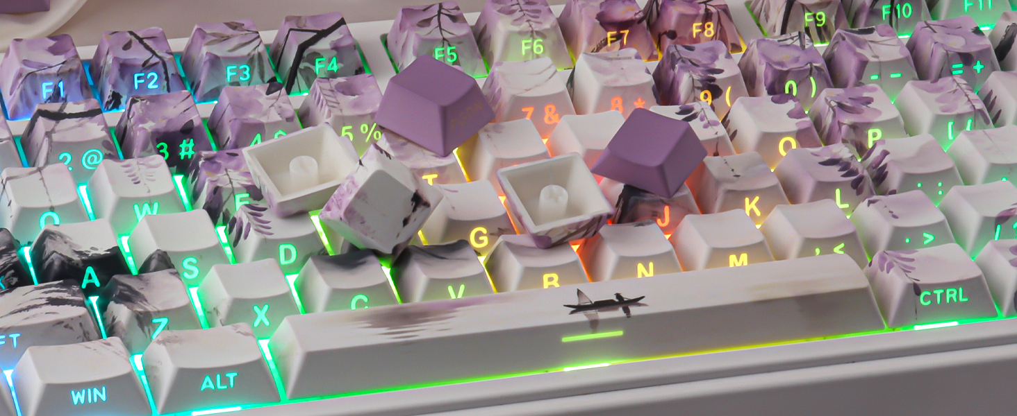 Wisteria Purple Shine Through Keycaps
