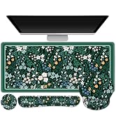 ARTSO Desk Pad Desk Mat, XXL Large Gaming Mouse Pad with Wrist Rest Wrist Support, Ergonomic Mous...