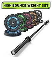 HANDBODE BUMPER PLATES WEIGHT OLYMIPC BARBELL SET DUMBBELL WEIGHTS