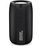 Musibaby M68 Portable Bluetooth Speaker, 12W, IPX5, FM, USB/AUX, Black | Portable 12W speaker for...