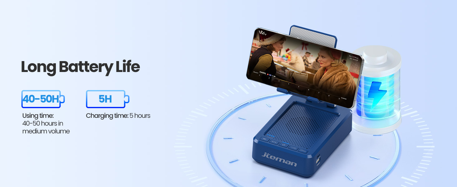 jteman phone stand with speaker
