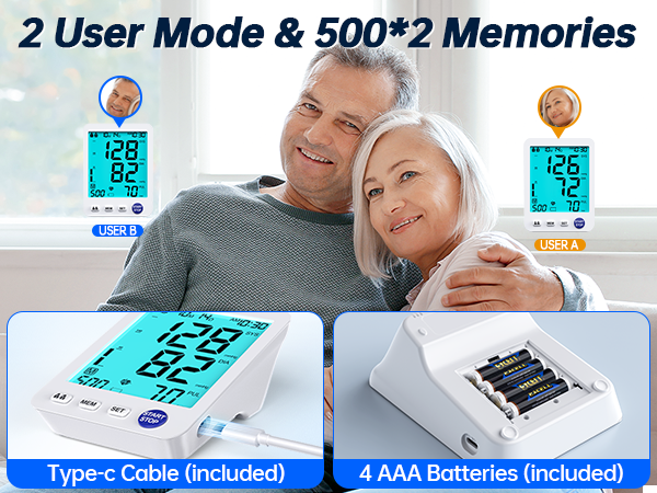 blood pressure monitor 2 user mode