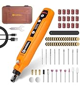 HARDELL Mini Cordless Rotary Tool, 4V Rotary Tool 5 Speed Display with Type-C Charging, Power Rot...