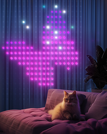 color changing curtain lights