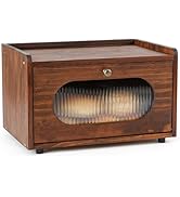 Sunhoo Bread Box for Kitchen Countertop Storage Wooden Breadbox Holder Container Morden Rustic Fr...