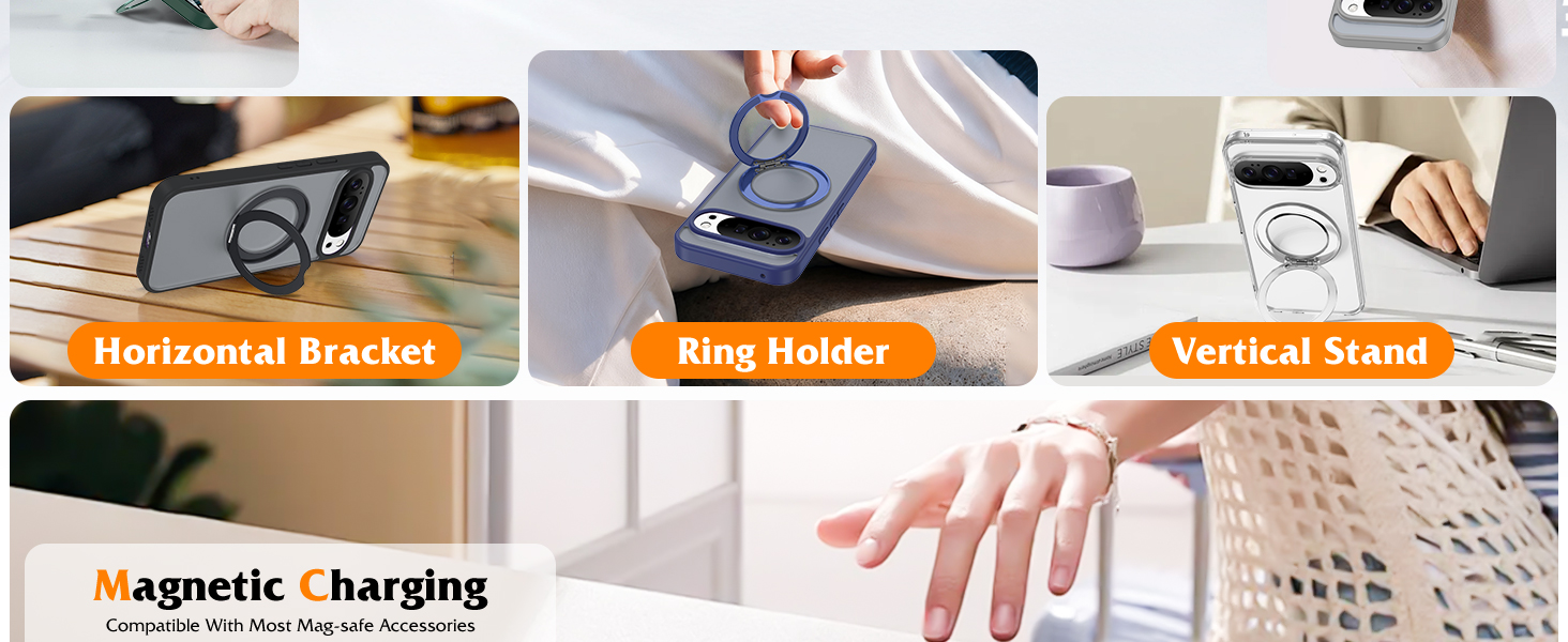 360° Rotatable Magnetic Ring Stand Phone Case