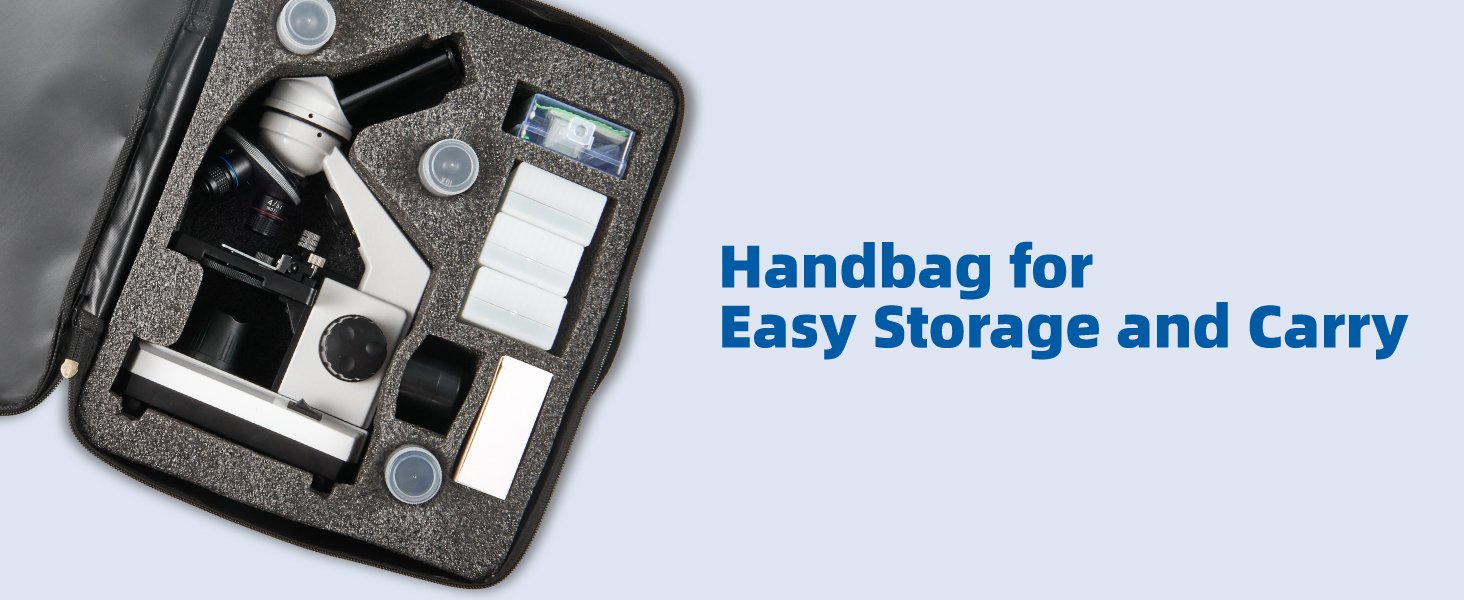 Monocular Microscope with LED Light