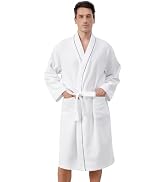 Inner Wish Men's Terry Cloth Bathrobe - Soft Absorbent Quick-Dry Spa Robe with Pockets, Lightweig...