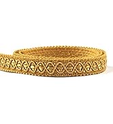 Hedonghexi Gimp Braid Trim, 0.59 Inch / 5 Yards Fabric Trim,Gold Silver Fabric Trim,Upholstery Tr...