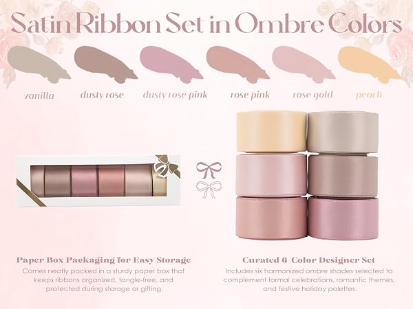 dusty rose satin ribbon