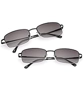 Vepiant 2 Pairs Full Lens Spring Hinge Reading Sunglasses UV400 Protection Sun Readers Blue Light...