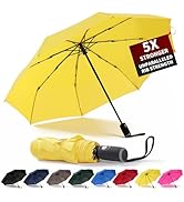 Anntrue Windproof Travel Umbrella, Auto Open Close Lightweight Compact Portable Backpack Folding ...