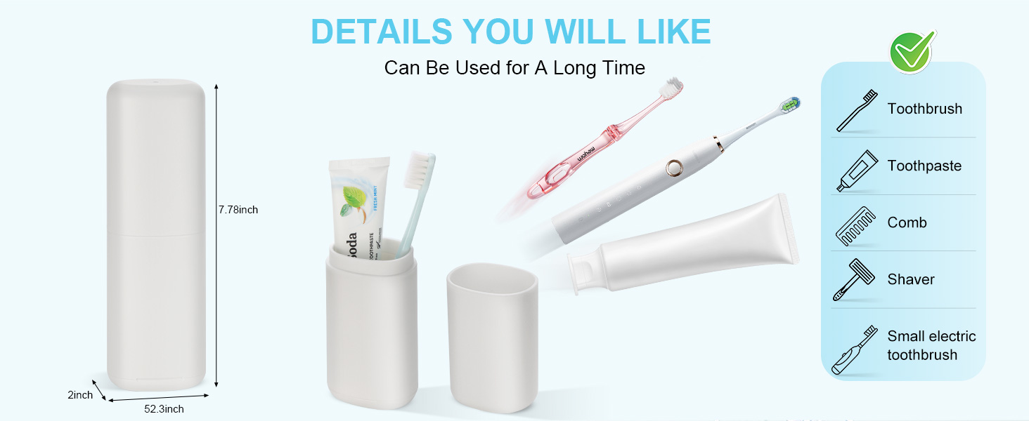 portable travel toothbrush case