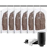 TAILI Hanging Vacuum Sealer Space Saver Suction Storage Bags with Electric Air Pump for Clothing,...