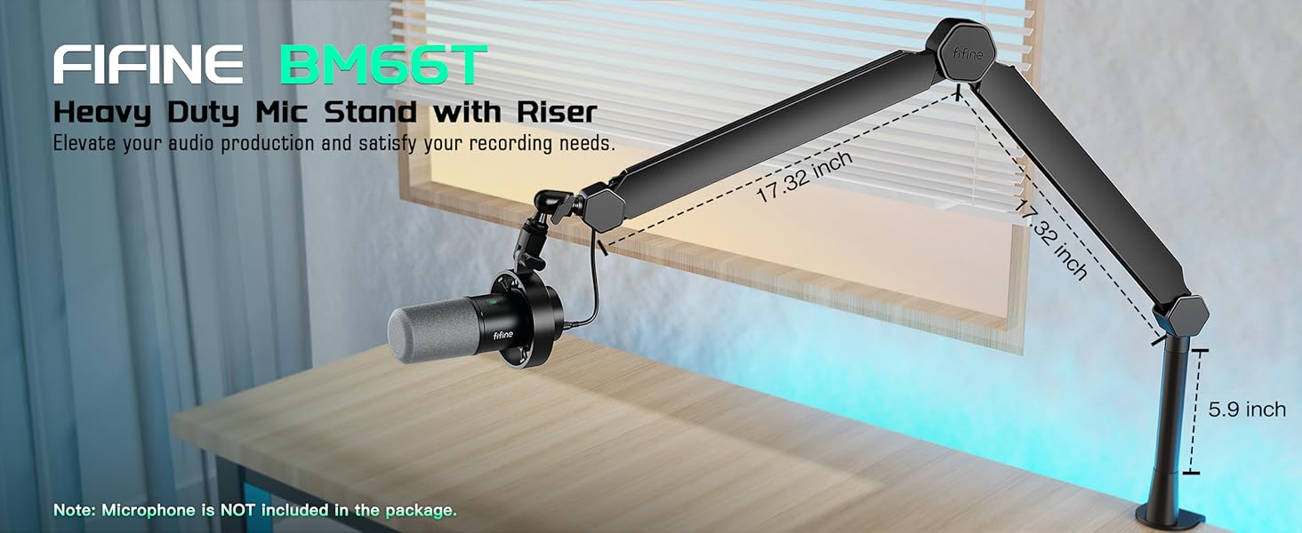 microphone boom arm with riser