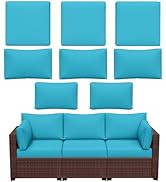 Snubbull 8p Outdoor Cushion Slipcovers Outdoor Patio Cushions Covers Replacement Waterproof with ...