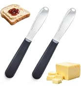 Shygey 2 PCS Butter Spreader, Butter Knife Spreader Butter Curler with Holes Butter Knives Curler...