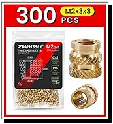 M2x3x3-300_Metric_Threaded_InsertBrass_Heat_Set_Insert_for_Plastic_Parts