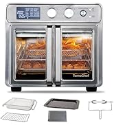 TomaChef 26QT French Door Air Fryer Toaster Oven Combo, 15 Cooking Functions including Rotisserie...