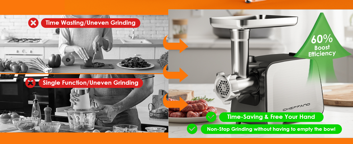 Electric meat grinder cheffano life meat grinder