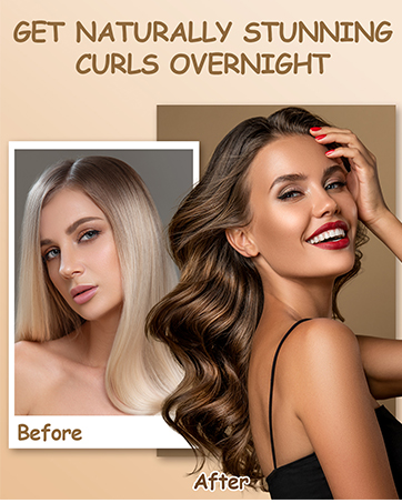 Little Overnight Heatless Hair Curler to Sleep in, Heatless Curls Satin Velvet Flexi Blowout Rods