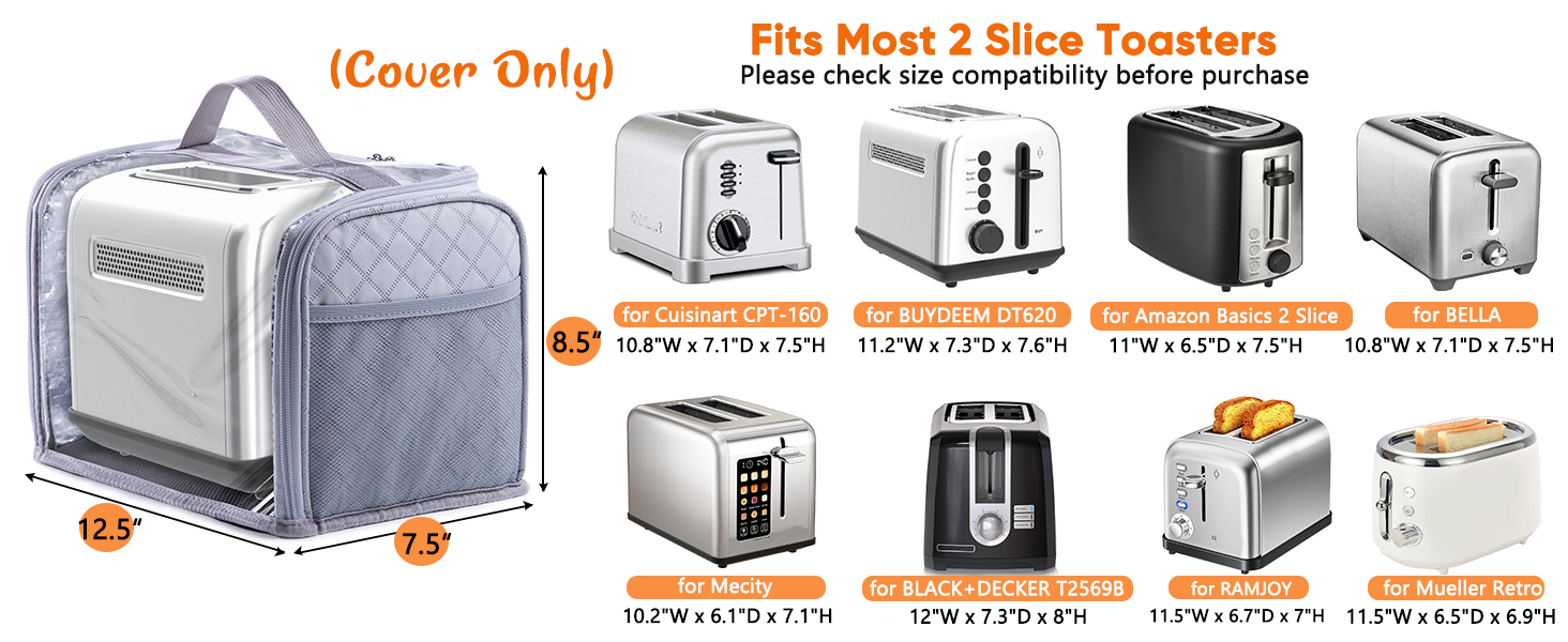 2 Slice Toaster Cover 