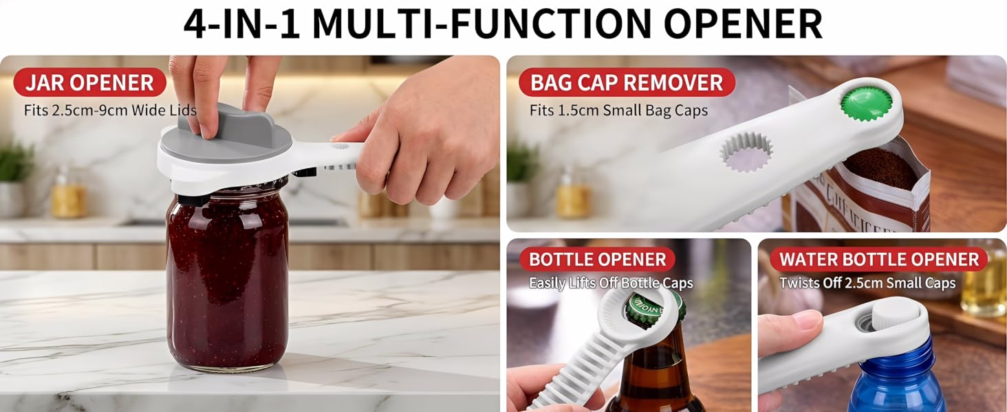 2026 New 4-in-1 Retractable Jar &amp;amp; Bottle Opener, Fits Kitchen Jars, Sauces, Bottles &amp;amp; Cans