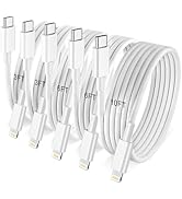 5Pack(3/3/6/6/10FT) USB C to Lightning Cable [Apple MFi Certified] iPhone Fast Charger Power Deli...