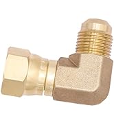 90 Degree Elbow Connector Coupling Adapter for Fire Pit,BBQ Grills and Olympian Wave Heater Brass...