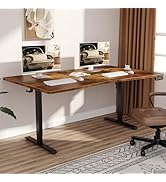 Veken 63 x 28 Inch Electric Standing Desk, Sit to Stand Up, Work Home Office Computer Table for S...