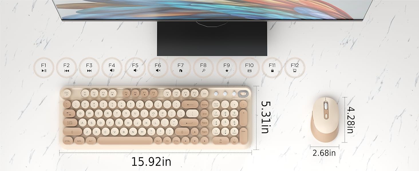 Wireless Keyboard and Mouse Combo