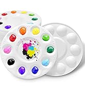 Hulameda 28 Pcs Paint Tray Palettes Plastic for Kids to Put Cupcake and Art Painting