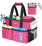 Ytonet Cleaning Caddy, Water Resistant Cleaning Supplies Organizer with Handle &amp; Foldable Divider...