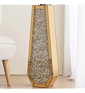 SHYFOY 30" Tall Floor Vase Gold Crushed Diamond Tall Vases for Decor Living Room Floor Large Crys...